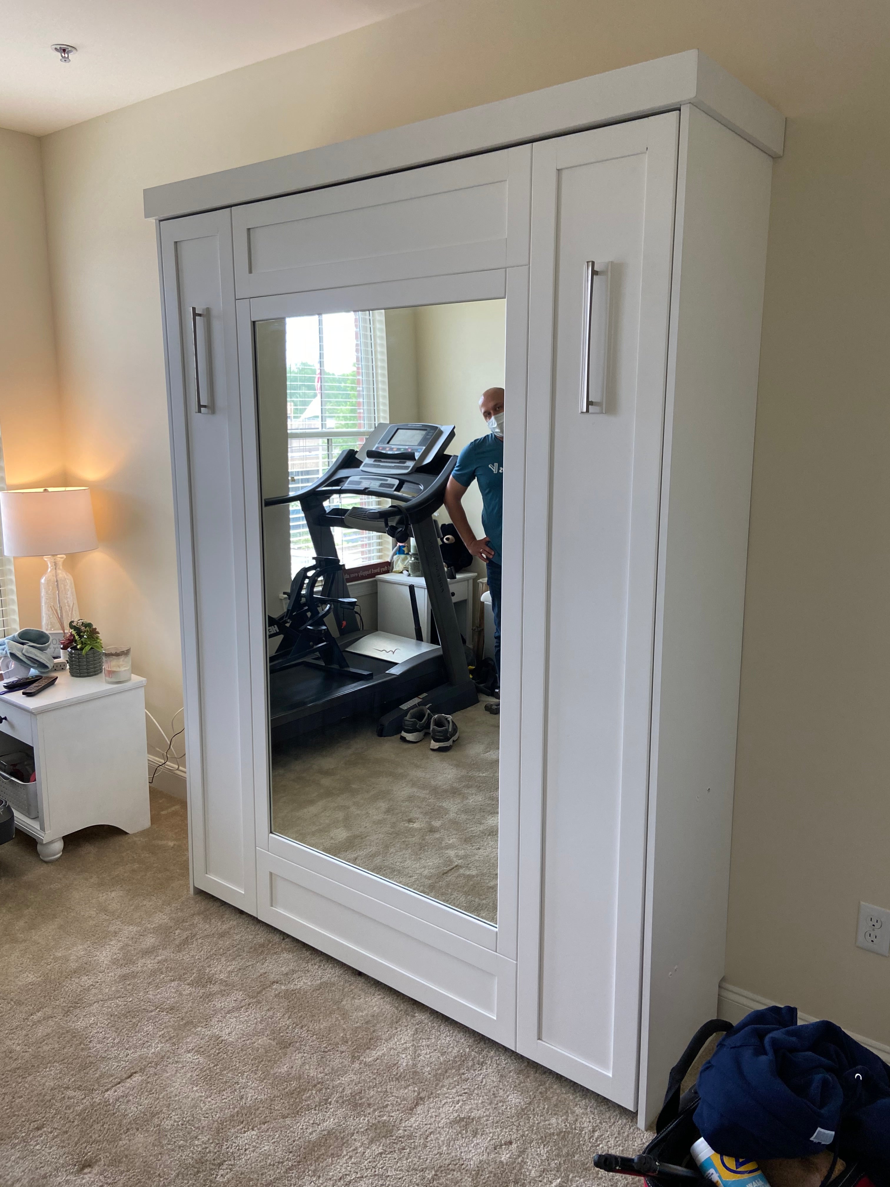 Preowned Mirror Bed - Hide N Go Sleep Murphy Beds