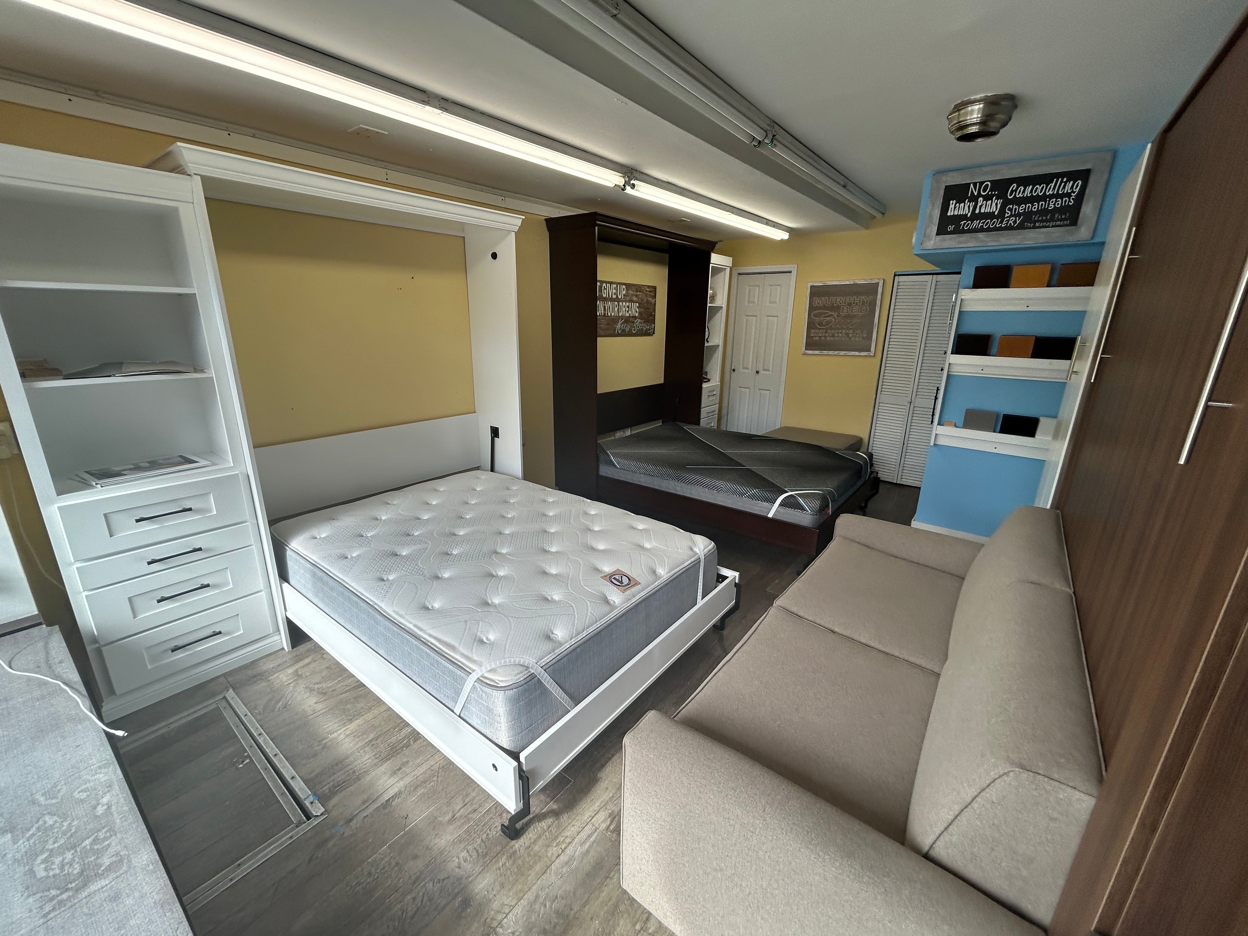 Full Size Manhattan with Side cabinet- in stock - Hide N Go Sleep Murphy Beds