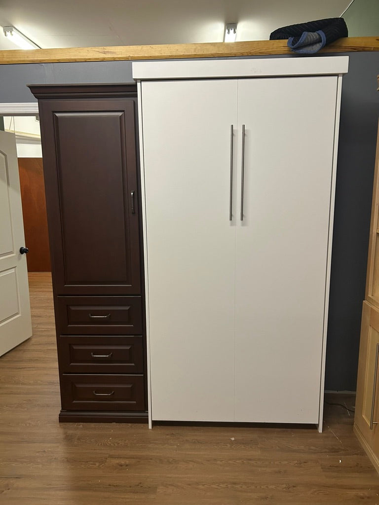 Preowned Twin Xl with side cabinet - Hide N Go Sleep Murphy Beds